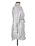 Love Notes 100% Rayon Stripes Gray Casual Dress Size M - photo 4