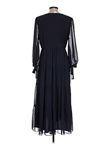 Madewell Tie-Sleeve Tiered Midi Dress in Clipdot (view 2)