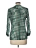 The Limited Outlet 100% Polyester Houndstooth Green 3/4 Sleeve Blouse Size L - photo 2