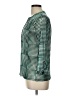 The Limited Outlet 100% Polyester Houndstooth Green 3/4 Sleeve Blouse Size L - photo 5