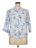 Pomuyoo Blue Long Sleeve Blouse Size XL - photo 1