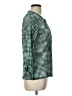 The Limited Outlet 100% Polyester Houndstooth Green 3/4 Sleeve Blouse Size L - photo 4