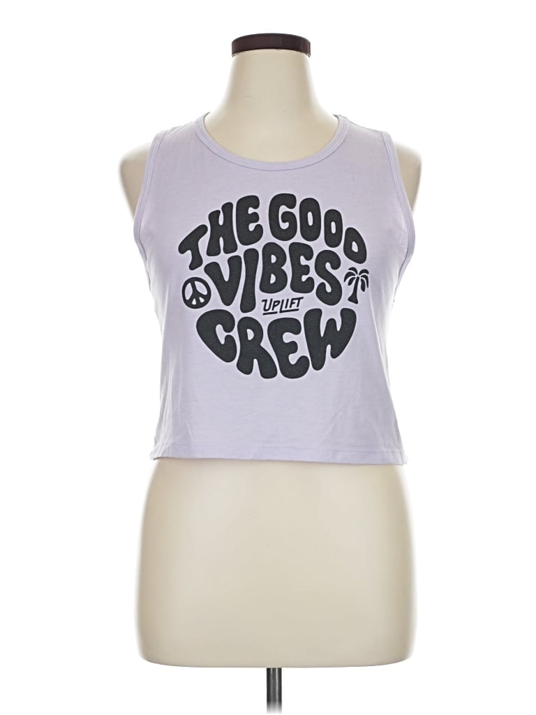 Pre-owned Next Level Apparel Sleeveless T-shirt In Purple