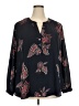 Zac & Rachel 100% Polyester Black 3/4 Sleeve Blouse Size 3X - photo 1