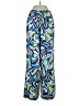 Express 100% Polyester Paisley Blue Casual Pants Size S - photo 2