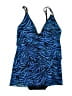 Trimshaper Animal Print Blue Swimsuit Top Size 14 - photo 1