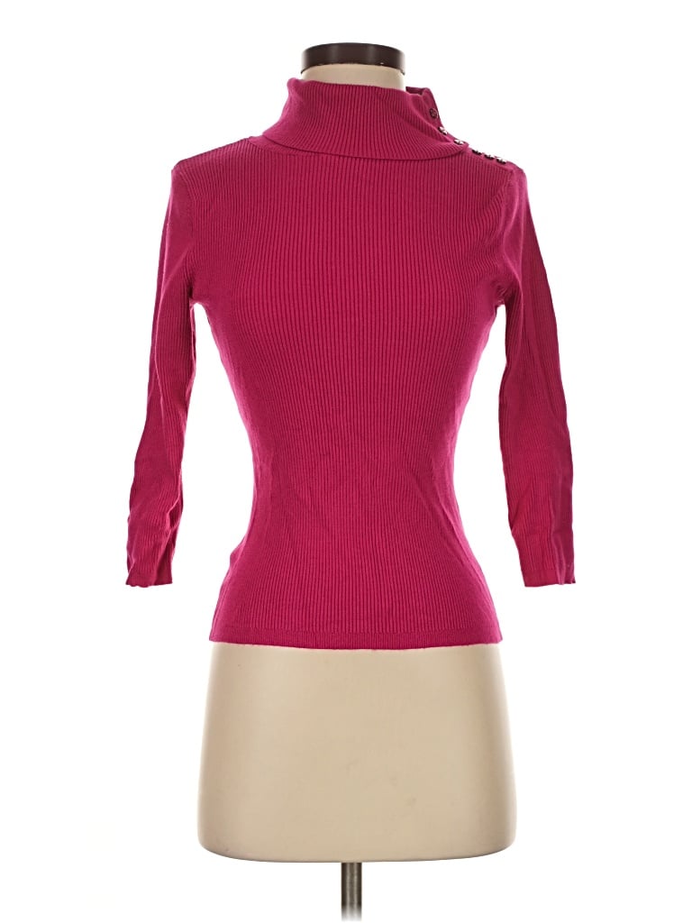 Pre-owned 7th Avenue Design Studio New York & Company Turtleneck Sweater In Pink
