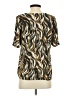 La Roque Animal Print Gold Short Sleeve Blouse Size S - photo 2