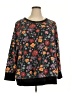 Woman Within Floral Black Pullover Sweater Size 26 (2X) - photo 1