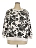 Woman Within Floral Silver Pullover Sweater Size 26 (2X) - photo 1