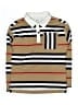 Burberry 100% Cotton Brown Tan Long Sleeve Polo Size 10 - photo 1
