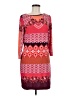 Akira Print Orange Casual Dress Size 8 - photo 1