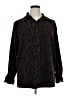 Denim & Co Animal Print Brown Long Sleeve Blouse Size 1X - photo 1