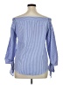 Unbranded Blue 3/4 Sleeve Blouse Size XL - photo 2