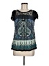 BILA 100% Rayon Teal Short Sleeve Top Size M - photo 1