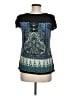 BILA 100% Rayon Teal Short Sleeve Top Size M - photo 2