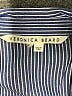 Veronica Beard 100% Cotton Chevron-herringbone Blue Long Sleeve Button-Down Shirt Size M (estimated) - photo 7