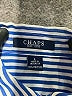 Chaps 100% Polyester Stripes Blue Long Sleeve Blouse Size L - photo 7