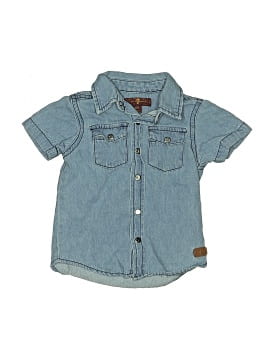 7 For All Mankind Short Sleeve Button Down Shirt