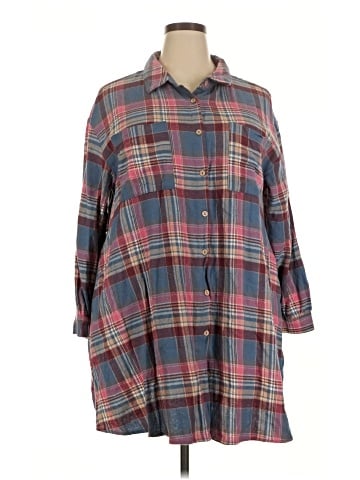 Umgee 3/4 Sleeve Button-Down Shirt (view 1)