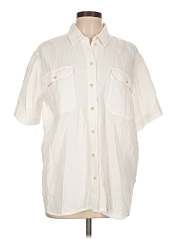 Madewell Lightspun Short-Sleeve Flap-Pocket Shirt (view 1)