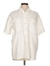 Madewell White Ivory Short Sleeve Button-Down Shirt Size L - photo 1