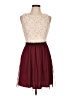 Speechless 100% Polyester Floral Solid Burgundy Cocktail Dress Size 11 - photo 1