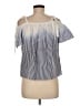Milly Blue Short Sleeve Blouse Size M - photo 2