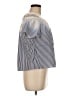 Milly Blue Short Sleeve Blouse Size M - photo 4
