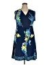 Apt. 9 Print Blue Casual Dress Size XL - photo 1