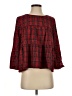Madewell 100% Viscose Red Plaid Tiered Button-Back Top Size S - photo 1