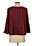 Madewell 100% Viscose Red Plaid Tiered Button-Back Top Size S - photo 2