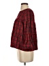 Madewell 100% Viscose Red Plaid Tiered Button-Back Top Size S - photo 5