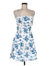 Unbranded 100% Polyester Floral Blue Cocktail Dress Size M - photo 1