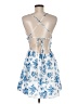 Unbranded 100% Polyester Floral Blue Cocktail Dress Size M - photo 2