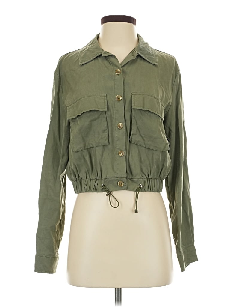Pre-owned Lulus Long Sleeve Blouse In Green