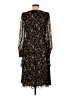 MIKAEL AGHAL 100% Polyester Black Casual Dress Size 8 - photo 2