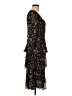 MIKAEL AGHAL 100% Polyester Black Casual Dress Size 8 - photo 4