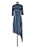 Topshop Stripes Blue Cocktail Dress Size 8 - photo 2
