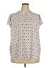 Ann Taylor LOFT 100% Polyester Ivory Short Sleeve Blouse Size 18 - photo 1