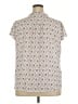 Ann Taylor LOFT 100% Polyester Ivory Short Sleeve Blouse Size 18 - photo 2