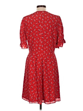 Madewell Silk Ruffle-Sleeve Button-Front Dress in Little Lilies (view 2)