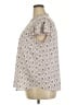 Ann Taylor LOFT 100% Polyester Ivory Short Sleeve Blouse Size 18 - photo 5