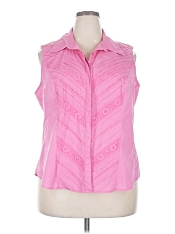 Lane Bryant Sleeveless Button-Down Shirt (view 1)