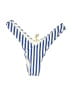 Zaful Stripes Blue Swimsuit Bottoms Size 6 - photo 1