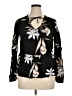 Roxy 100% Viscose Floral Black Long Sleeve Blouse Size XL - photo 1