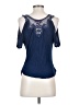 Annabelle Blue Short Sleeve Top Size S - photo 2