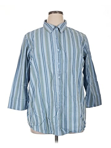 Only Necessities 3/4 Sleeve Button-Down Shirt (view 1)