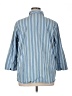 Only Necessities Stripes Blue 3/4 Sleeve Button-Down Shirt Size 1X - photo 2