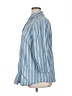 Only Necessities Stripes Blue 3/4 Sleeve Button-Down Shirt Size 1X - photo 5